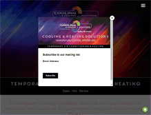 Tablet Screenshot of coolingandheatingsolutions.com